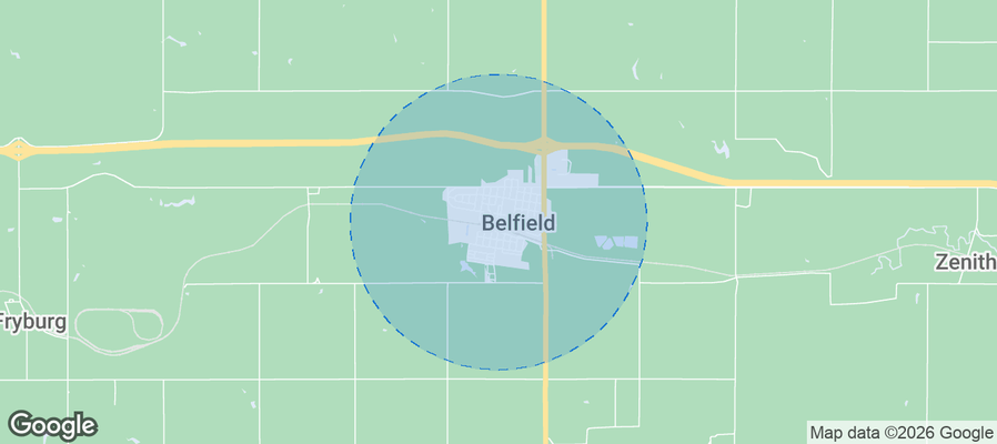 Belfield Airbnb map